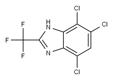 4,6,7-Trichloro-2-(trifluoromethyl)-1H-benzimidazole Struktur