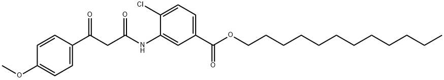 2'-Chloro-5'-(dodecyloxycarbonyl)-2-(4-methoxybenzoyl)acetanilide Structure