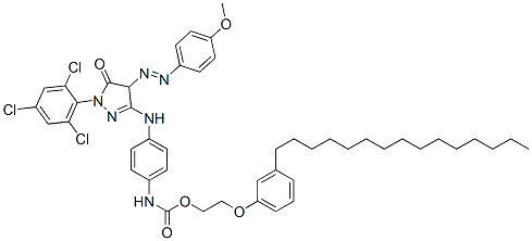 2-(3-PENTADECYLPHENOXY)ETHYL [4-[[4,5-DIHYDRO-4-[(4-METHOXYPHENYL)AZO]-5-OXO-1-(2,4,6-TRICHLOROPHEN 结构式