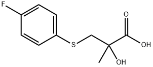 3-(4-氟苯巯基)-2-羟基-2-甲基丙酸, 339530-91-5, 结构式