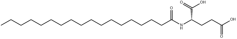 N-(1-oxooctadecyl)-L-glutamic acid Struktur