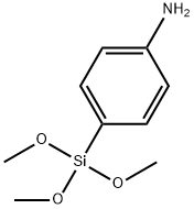4-(トリメトキシシリル)ベンゼンアミン 化学構造式
