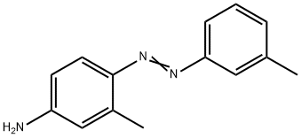 3-メチル-4-[(3-メチルフェニル)アゾ]ベンゼンアミン 化学構造式