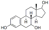 estra-1,3,5(10)-triene-3,7,17-triol 化学構造式