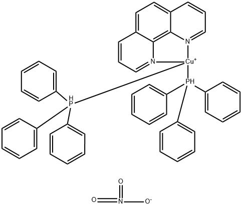 (1,10-PHENANTHROLINE)BIS(TRIPHENYLPHOSPHINE)COPPER (I) NITRATE DICHLOROMETHANE ADDUCT Structure