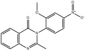 3-(2-メトキシ-4-ニトロフェニル)-2-メチル-4(3H)-キナゾリノン 化学構造式