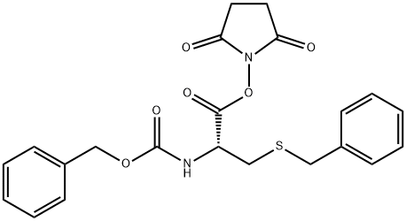 [(R)-2-[(2,5-Dioxo-1-pyrrolidinyl)oxy]-2-oxo-1-[(benzylthio)methyl]ethyl]carbamic acid benzyl ester Struktur