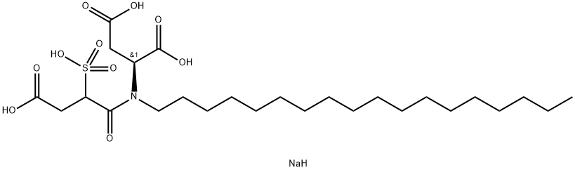 tetrasodium N-(3-carboxylato-1-oxo-2-sulphonatopropyl)-N-octadecyl-L-aspartate Struktur