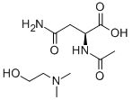 N2-acetyl-L-asparagine, compound with 2-(dimethylamino)ethanol (1:1) Struktur
