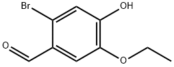 2-ブロモ-5-エトキシ-4-ヒドロキシベンズアルデヒド 化学構造式