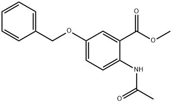 2-(AcetylaMino)-5-(phenylMethoxy)-benzoic Acid Methyl Ester Struktur