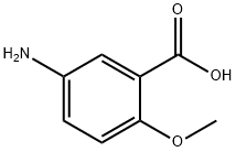 5-アミノ-2-メトキシ安息香酸 化学構造式