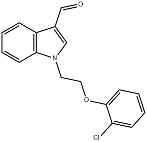 1-[2-(2-クロロフェノキシ)エチル]-1H-インドール-3-カルブアルデヒド 化学構造式