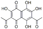 2,7-Diacetyl-3,5,6,8-tetrahydroxy-1,4-naphthoquinone Structure