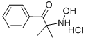 2-(HYDROXYAMINO)-2-METHYL-1-PHENYLPROPAN-1-ONE HYDROCHLORIDE 化学構造式