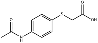 2-((4-乙酰氨基苯基)硫代)乙酸, 3406-74-4, 结构式
