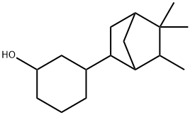 3-[2,2,3-トリメチルビシクロ[2.2.1]ヘプタ-5-イル]シクロヘキサノール 化学構造式