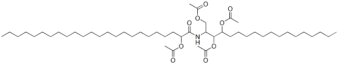 (2R)-2-(乙酰氧基)-N-[(1S,2S,3R)-2,3-双(乙酰氧基)-1-[(乙酰氧基)甲基]十七烷基]二十四碳酰胺, 340702-68-3, 结构式