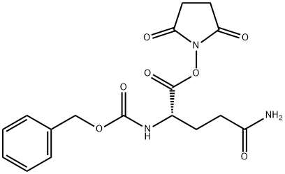 [(S)-4-アミノ-1-[[(2,5-ジオキソ-1-ピロリジニル)オキシ]カルボニル]-4-オキソブチル]カルバミド酸ベンジル 化学構造式