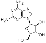 2,6-二氨基嘌呤阿拉伯糖苷, 34079-68-0, 结构式