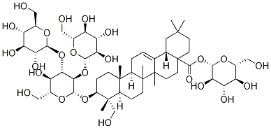 辽东楤木皂苷VII, 340982-22-1, 结构式