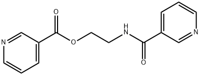 ピリジン-3-カルボン酸2-(3-ピリジニルカルボニルアミノ)エチル 化学構造式