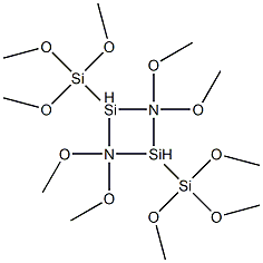 2,2,4,4-Tetramethoxy-1,3-bis(trimethoxysilyl)cyclobutanedisilazane Structure