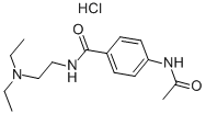 N-アセチルプロカインアミド·塩酸塩 化学構造式