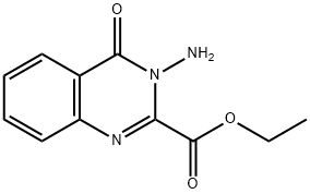3-アミノ-4-オキソ-3,4-ジヒドロキナゾリン-2-カルボン酸エチル 化学構造式