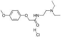 N-[2-(diethylamino)ethyl]-2-(4-methoxyphenoxy)acetamide monohydrochloride Structure