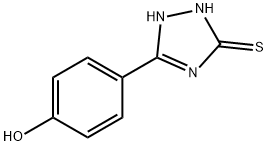 1H-1,2,4-Triazole-3-thiol, 5-(p-hydroxyphenyl)-, hydrate Structure