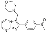 2-[4-(メチルスルフィニル)フェニル]-3-(4-モルホリニルメチル)イミダゾ[1,2-a]ピリミジン 化学構造式