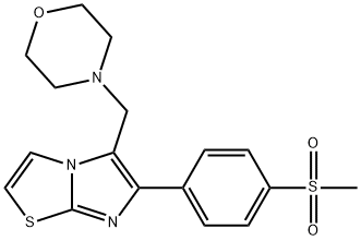 6-[4-(Methylsulfonyl)phenyl]-5-(4-morpholinylmethyl)imidazo[2,1-b]thiazole Struktur