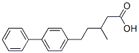5-(4-biphenylyl)-3-methylvaleric acid Struktur