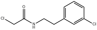 2-クロロ-N-[2-(3-クロロフェニル)エチル]アセトアミド 化学構造式