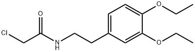 2-クロロ-N-[2-(3,4-ジエトキシフェニル)エチル]アセトアミド 化学構造式