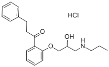 1-[2-[2-hydroxy-3-(propylamino)propoxy]phenyl]-3-phenylpropan-1-one hydrochloride Structure