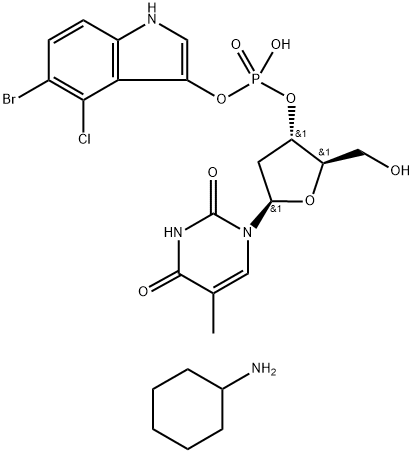 341973-00-0 5-溴-4-氯-3-吲哚酚胸苷-3'-磷酸酯环己基铵盐