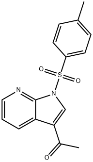 Ethanone, 1-[1-[(4-methylphenyl)sulfonyl]-1H-pyrrolo[2,3-b]pyridin-3-yl]- Structure