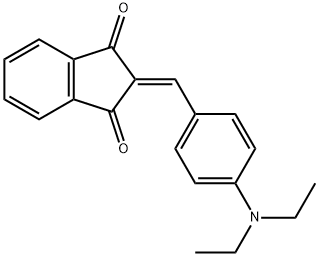 2-[4-(ジエチルアミノ)ベンジリデン]-1,3-インダンジオン 化学構造式