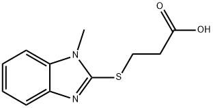 3-(1-METHYL-1H-BENZOIMIDAZOL-2-YLSULFANYL)-PROPIONIC ACID Structure