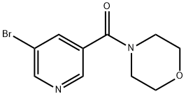 3-BROMO-5-(MORPHOLINOCARBONYL)PYRIDINE 结构式