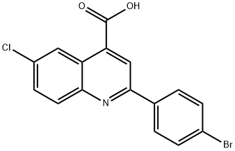 2-(4-BROMOPHENYL)-6-CHLOROQUINOLINE-4-CARBOXYLICACID Structure