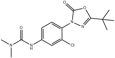 1-[4-(5-tert-ブチル-2-オキソ-1,3,4-オキサジアゾール-3(2H)-イル)-3-クロロフェニル]-3,3-ジメチル尿素 化学構造式