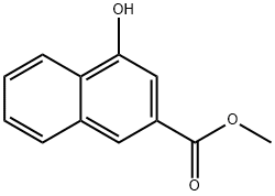 2-Naphthalenecarboxylic acid, 4-hydroxy-, Methyl ester Structure