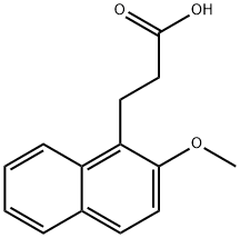 3-(2-甲氧基-1-萘基)丙酸, 34225-11-1, 结构式