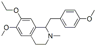 7-エトキシ-1,2,3,4-テトラヒドロ-6-メトキシ-1-(p-メトキシベンジル)-2-メチルイソキノリン 化学構造式
