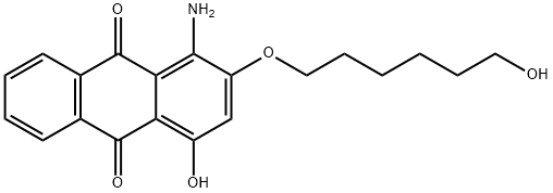 1-amino-4-hydroxy-2-[(6-hydroxyhexyl)oxy]anthraquinone Struktur