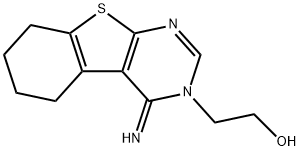 2-(4-亚胺-5,6,7,8-四氢苯并[4,5]噻吩并[2,3-D]嘧啶-3(4H)-基)乙烷-1-醇, 342396-95-6, 结构式