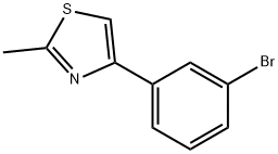 4-(3-ブロモフェニル)-2-メチルチアゾール 化学構造式